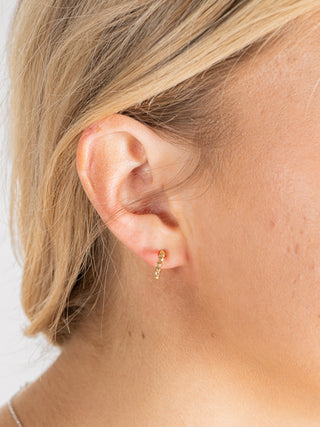 Gold Textured Hoops