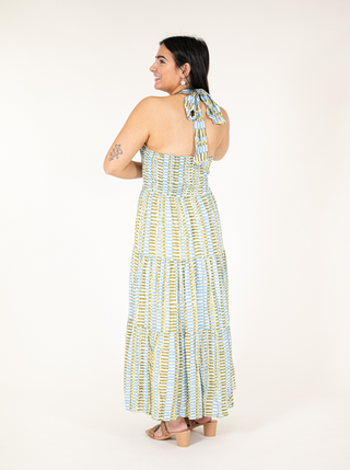 Coastal Breeze Halter Maxi Dress