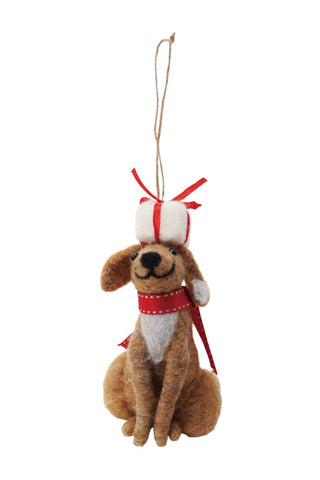 Felt Dog  Ornament