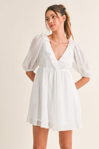 Textured V-Neck Dress