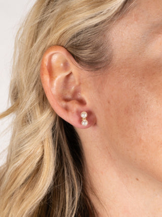 Double Pearl Studs