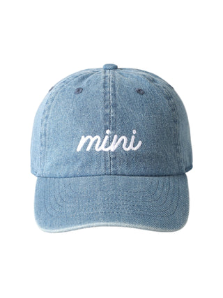 "mini" Embroidered Denim Hat