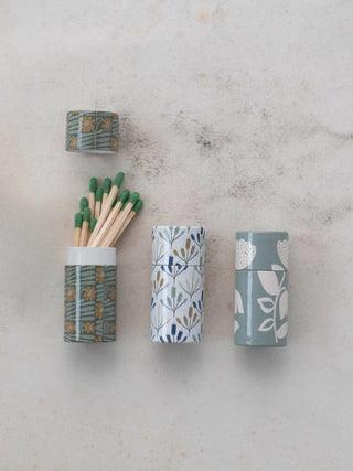 Safety Matches w/ Floral Print Matchbox