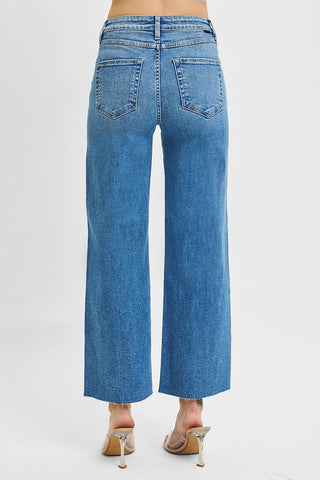 High-Rise Wide Leg Denim Jeans