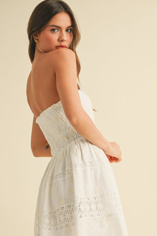 Strapless Flared Mini Dress