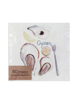 Oyster Print Paper Cocktail Napkins