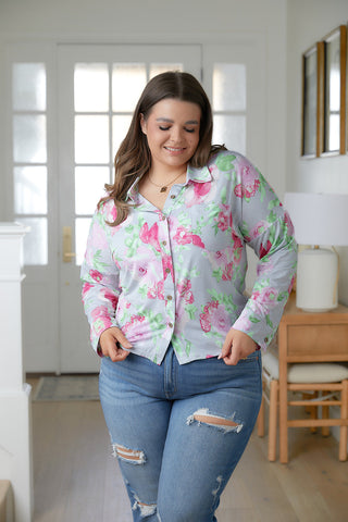 Open Back Floral Top