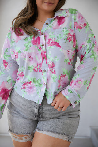 Open Back Floral Top