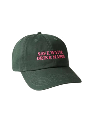 "Save Water Drink Margs" Embroidered Hat Green