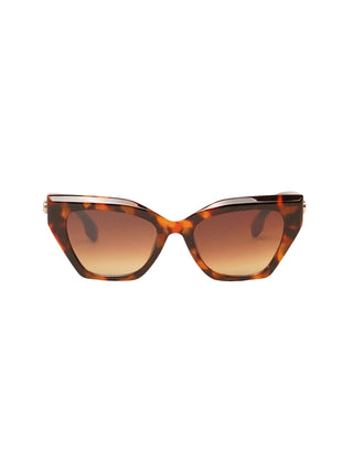 Oversized Cat Eye Sunglasses Brown