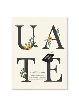 Floral Grad Card
