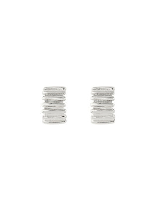 Stacked Hoop Earrings Silver