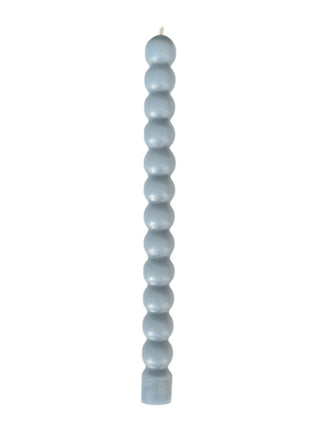 Blue & White Taper Candle Blue Bauble