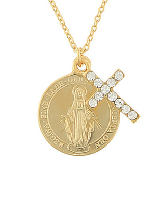 Cross & Coin Necklace