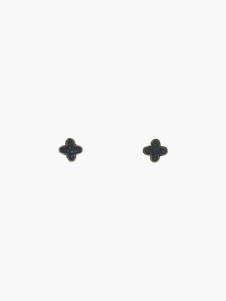 Clover Studs Black
