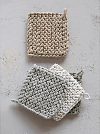 Cotton Crocheted Pot Holder