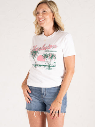 Charleston Graphic Tee White