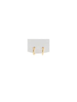 Gold Textured Hoops Solid