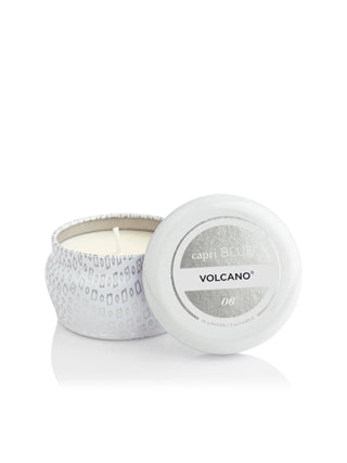 Volcano Mini Tin - Candle 3 oz White