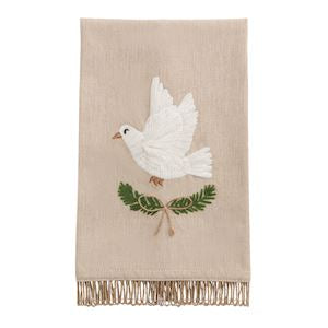 White Embroidered Towel