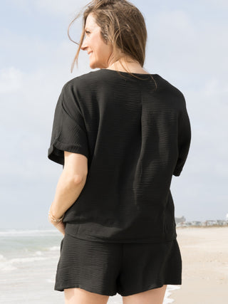 Crinkle Shorts Black