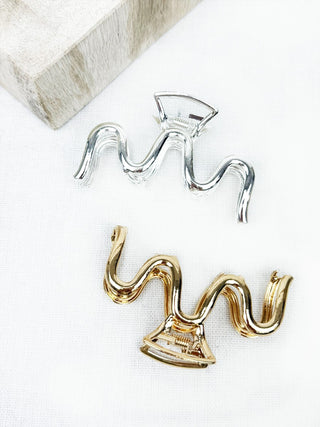 Metal Wavy Claw Clip