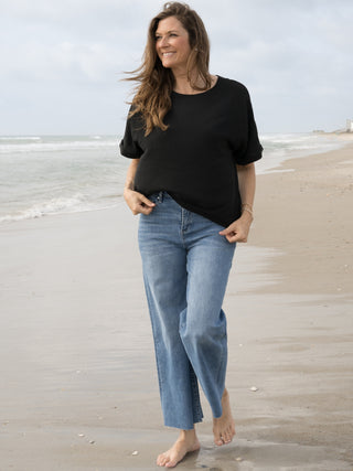 Crinkle Top Black