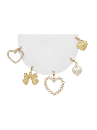 Heart & Bow Multi Charm Set