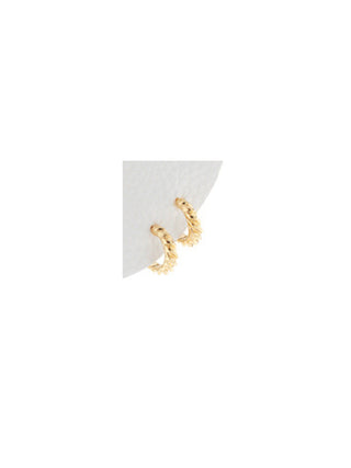 Gold Textured Hoops Spiked