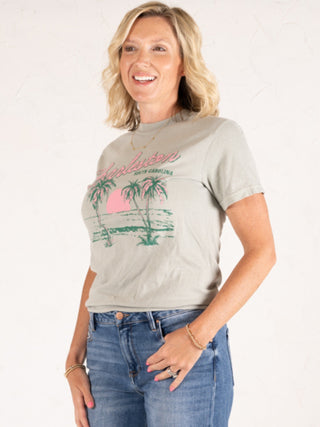 Charleston Graphic Tee Sage
