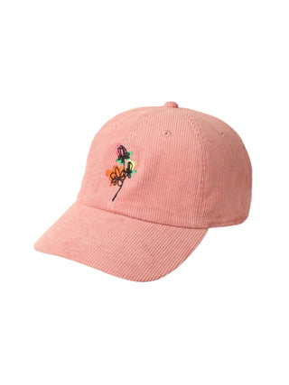 Embroidered Flowers Hat Pink