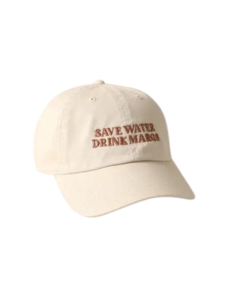"Save Water Drink Margs" Embroidered Hat Taupe