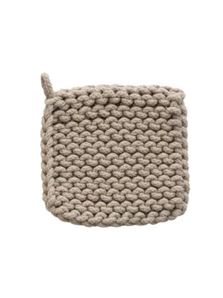 Cotton Crocheted Pot Holder Sage