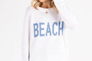 Beach Crewneck Sweater Blue
