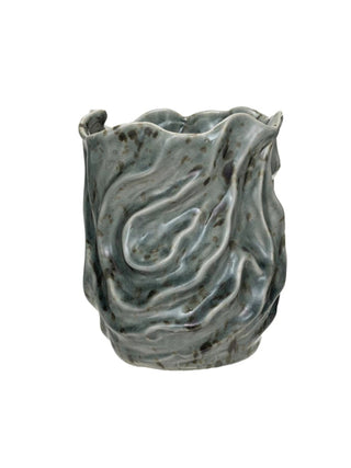 Stoneware Organic Shaped Tall Vase