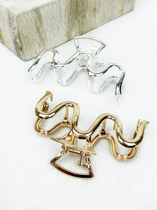 Metal Wavy Claw Clip
