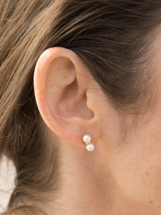 Double Pearl Studs
