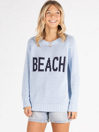 Beach Crewneck Sweater Light Blue