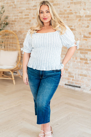 Striped Smocked Blouse