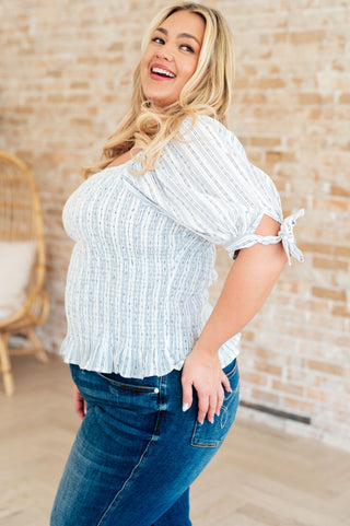 Striped Smocked Blouse