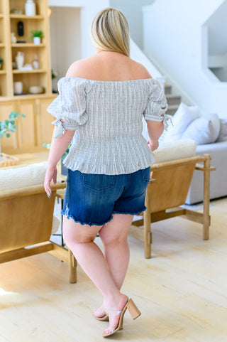 Striped Smocked Blouse