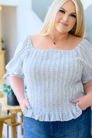 Striped Smocked Blouse
