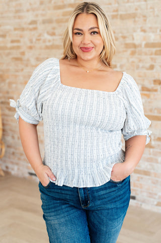 Striped Smocked Blouse