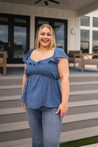 Dots Peplum Blouse