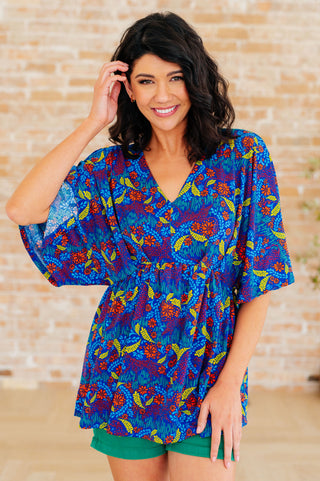 Abstract Peplum Top