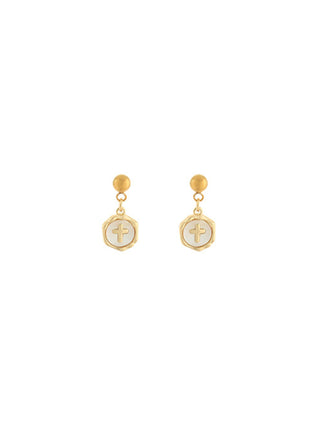 Cross Charm Earrings