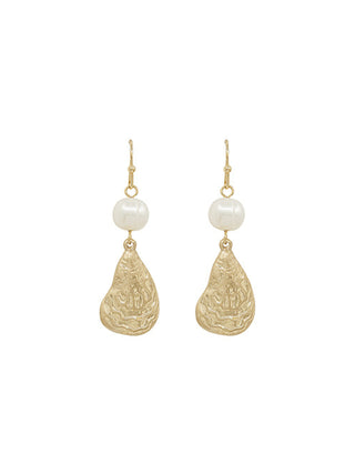 Pearl & Oyster Dangle Earrings