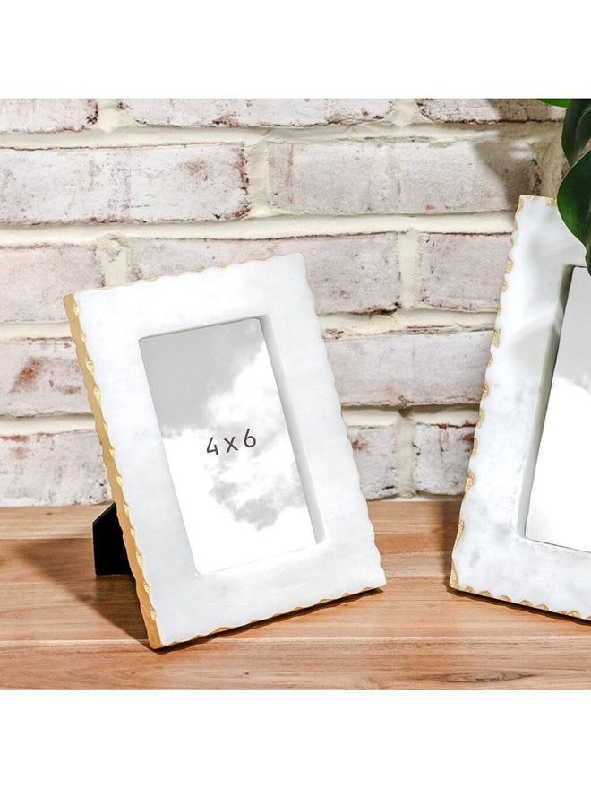 Gold Foil & Marble Picture Frame