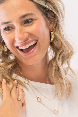 Clover Station Layered Necklace