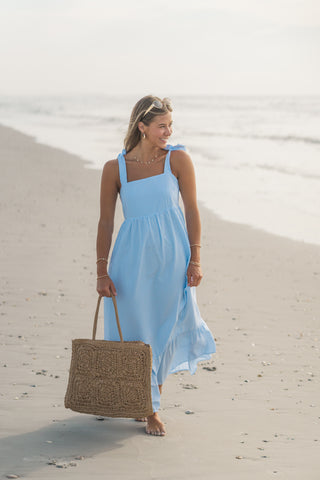 Seersucker Maxi Dress